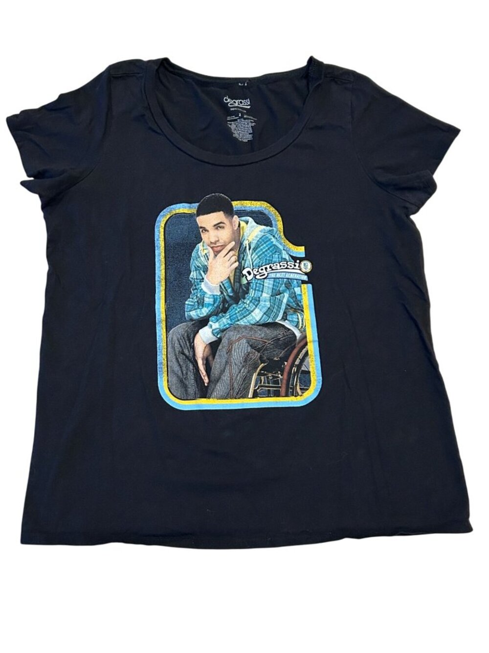Torrid Degrassi Drake Jimmy Brooks NWOT black‎ tee sz 2